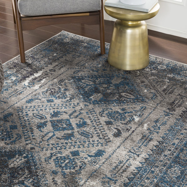 Blue Elephant Bonney Power Loom Light Grey/Charcoal Rug & Reviews